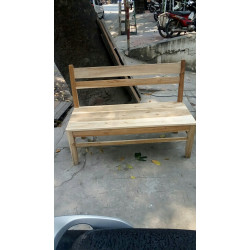 Băng ghế quán cafe chân sắt mặt gỗ GBG01