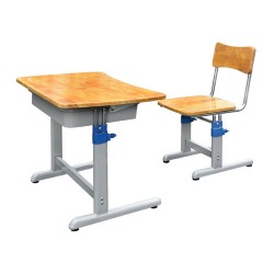 Bộ bàn ghế học sinh hòa phát mặt gỗ tự nhiên BHS20-4