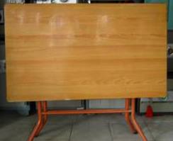 bàn ăn chữ nhật giá rẻ mặt vàng vân gỗ kích thước 120x60cm