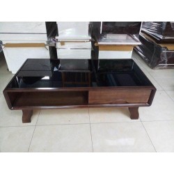 Bàn sofa mặt kính gỗ tự nhiên BSF50