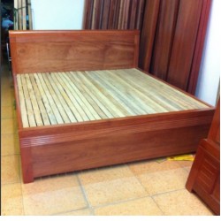Giường ngủ gỗ xoan rộng 1m6 giá rẻ GGN02