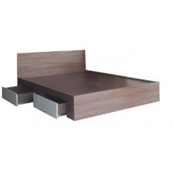 Mẫu giường gỗ ngủ 1m2 có ngăn giá rẻ GCN06
