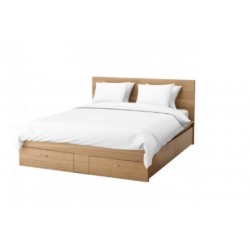 Giường gỗ đơn 1m4x2m có ngăn kéo cuối giường GCN16