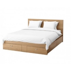 Giường gỗ ngủ đôi 1m6 có ngăn kéo GCN17