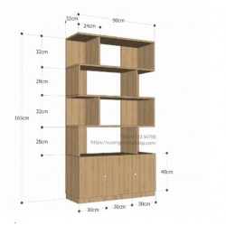 Kệ sách gỗ thiết kế sang trọng phòng khách KSG60