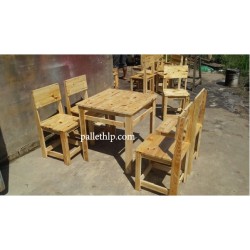 Bộ bàn ghế gỗ cafe giá rẻ CFG06