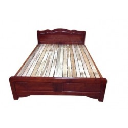 Giường ngủ bằng gỗ keo đơn giản rộng 1 mét GNK10
