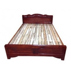 Giường ngủ bằng gỗ keo đơn giản rộng 1.6 mét GNK16