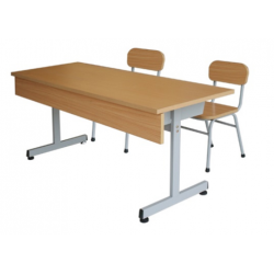 Bàn ghế trường học dành cho 2 chỗ ngồi cao 54cm BHS108HP3G