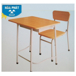 Bàn ghế 1 chỗ ngồi bằng gỗ có tựa cao 69 cm giá rẻ BHS107-6