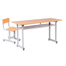 Bộ bàn ghế gỗ học sinh khung thép bhs110-3
