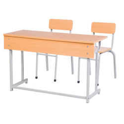 Bộ bàn ghế gỗ học sinh khung thép BHS109HP3