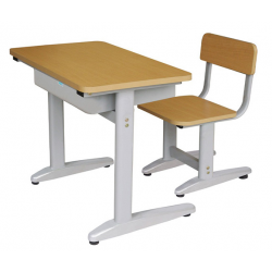Bộ bàn ghế gỗ học sinh, sinh viên khung thép BHS106HP3