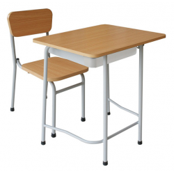 Bộ bàn ghế gỗ học sinh, sinh viên khung thép BHS107HP3
