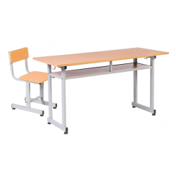 Bộ bàn ghế gỗ học sinh khung thép BHS110HP3