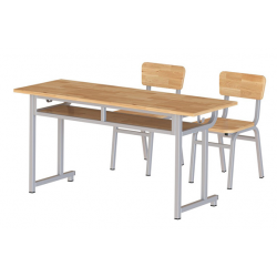 Bộ bàn ghế gỗ học sinh khung thép BHS112-5G