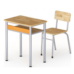 Bộ bàn ghế gỗ học sinh khung thép BHS115-4G