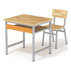 Bộ bàn ghế gỗ học sinh khung thép BHS116-4G