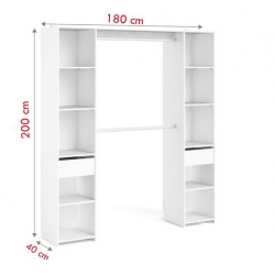 Tủ treo quần áo liền kệ để đồ đẹp TQA92