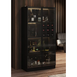 Tủ gỗ cánh kính để rượu phòng khách cao cấp KR04