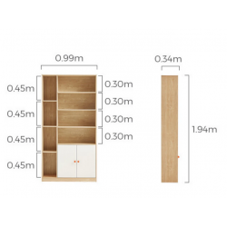 Tủ sách để đồ bằng gỗ thiết kế đa năng tiện lợi KGĐ25