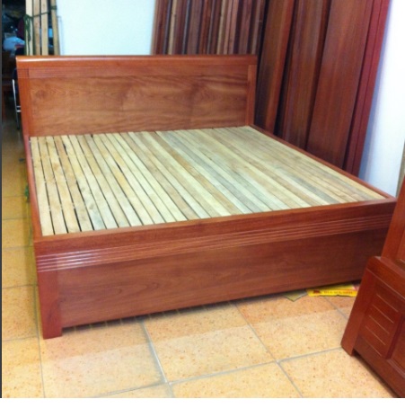 Giường ngủ gỗ xoan rộng 1m2 giá rẻ GGN01