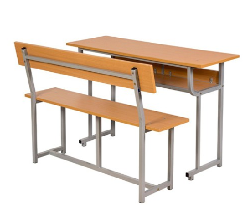 Bàn ghế trường học dành cho 2 chỗ ngồi có tựa BSV104T