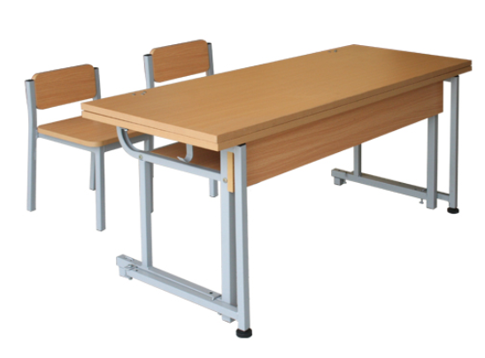 Bàn ghế trường học dành cho 2 chỗ ngồi cao 63cm BHS108-5G