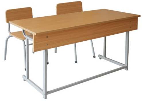 Bàn ghế trường học 2 chỗ ngồi bằng gỗ tự nhiên cao 69cm BHS109HP6G