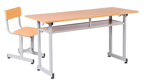 Bộ bàn ghế gỗ học sinh khung thép BHS110-5
