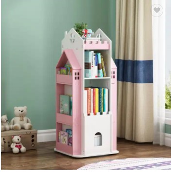 Kệ sách xoay 360 độ để sách đồ trang trí hình lâu đài KSG177