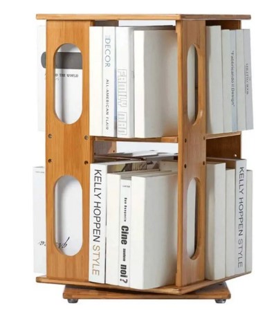 Kệ sách xoay 360 độ để sách đồ trang trí 2 tầng KSG179