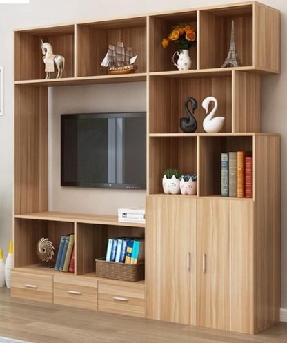 Kệ tivi phòng khách có ngăn để sách đồ trang trí KST30